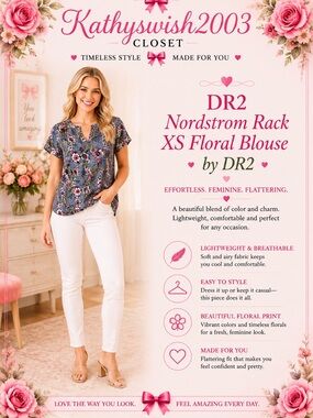 Nordstrom Rack XS Floral Blouse by DR2
